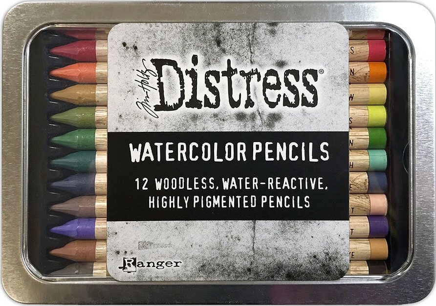 Tim Holtz Distress Watercolor Pencils Kit 4 (12pcs) (TDH83580)